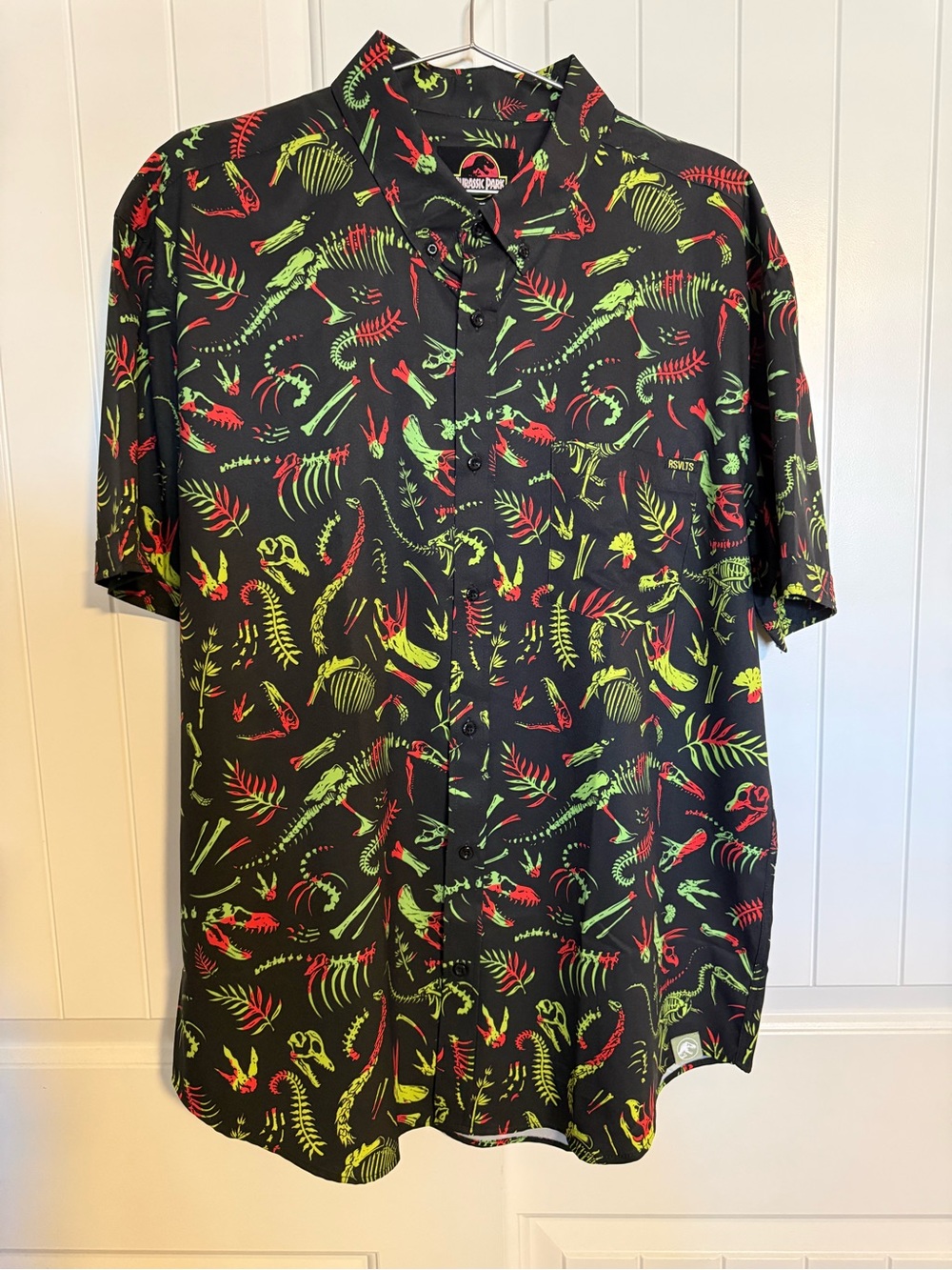 RSVLTS x Jurassic Park “Fossil Records” Button Down XL